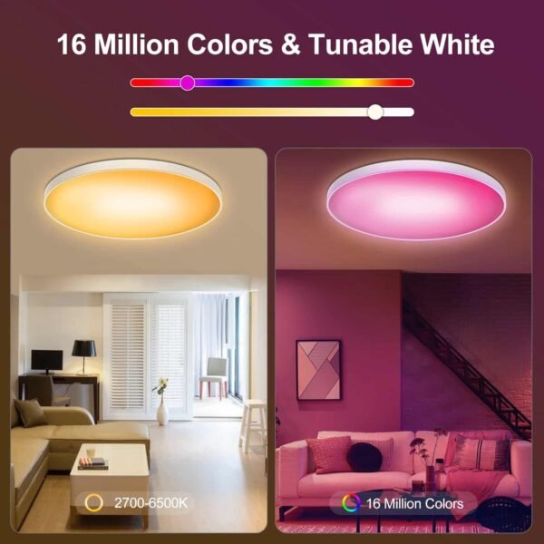 Round Led Ceiling Light With WIFI Smart Voice Control - Image 6