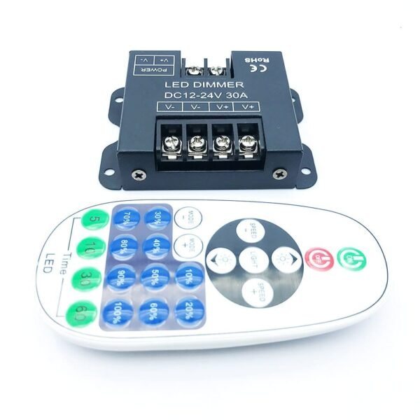 30a 12 Volt 24v 12v 48v Mono Led Strip Light Rf Remote Dimming Controller - Image 7